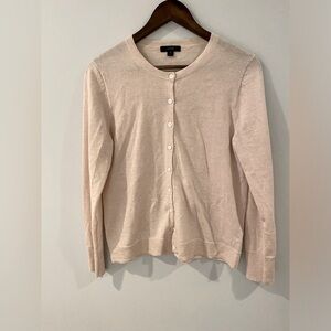 J. Crew Margot 100% merino cardigan, Blush, Size Medium